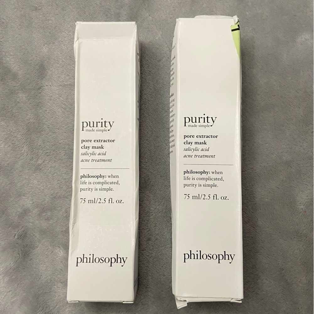 New! TWO philosophy purity made simple pore extractor clay masks 27609 - Picture 2 of 14